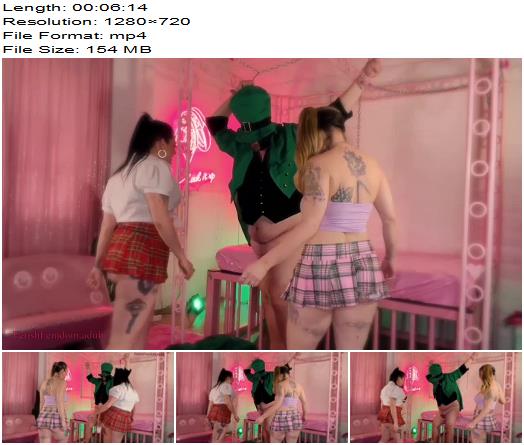 Lady Lila Stern School Girls Ballbust a Leprechaun for his pot of gold Ft Goddesssativa preview