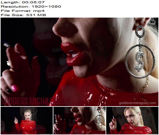 Mistress Misha Goldy Red Smoking Addiction And Your Signal To Pay preview