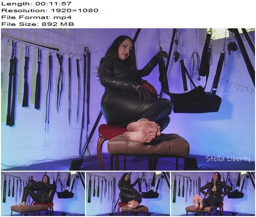 Stella Liberty  Leather and Dirty Foot Slave Training preview