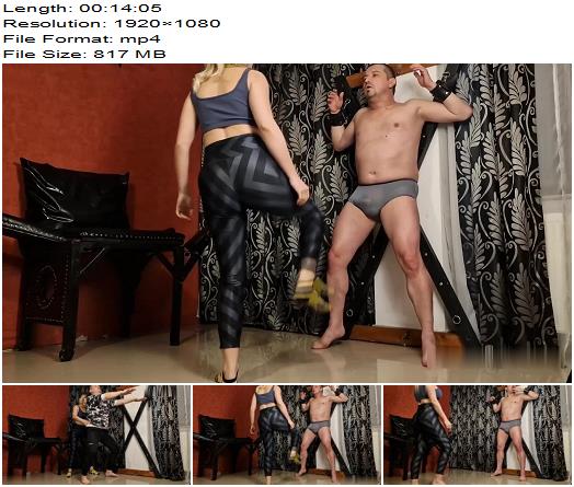 Bizarre Goddesses  Ballbusting in leggings with my trainer Starring Lexy Noir preview