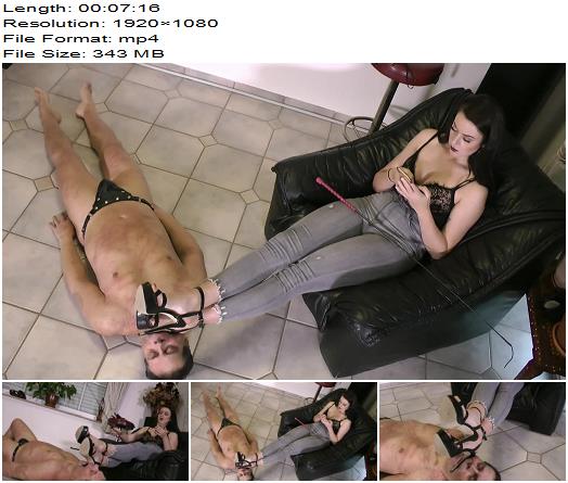 Boot Heel Worship CBT Humiliation  Lady Katharina  Footstool Whipping preview