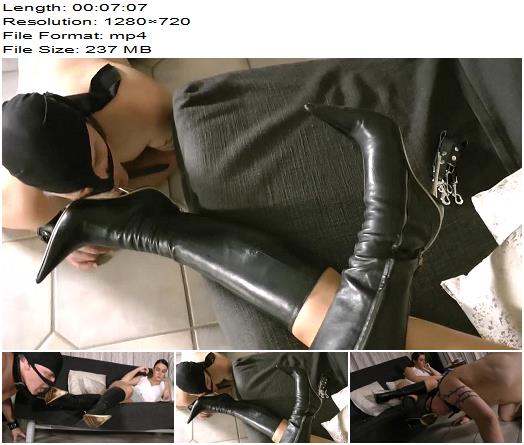 Boot Heel Worship CBT Humiliation  Lady Katharina  Lick My Expensive Stiletto Boots preview