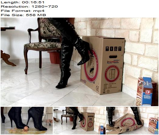 Boot Heel Worship Cbt Humiliation  Lady Patricia  Two Crush Videos of girl Jana in Thighboots preview