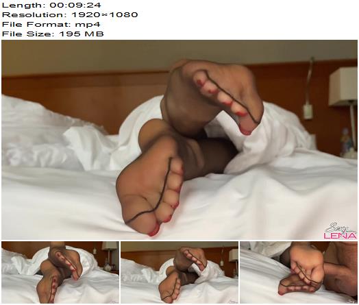 Goddess Lena  Foot Tease And Cum On Goddesses Nylon Soles preview