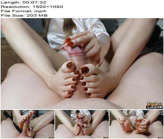 Goddess Lena  Footjob With Happy End preview