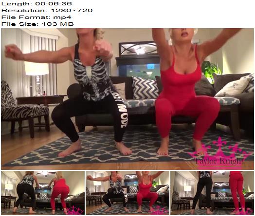 Goddess Taylor Knight  Squats w Janna  in your FACE preview