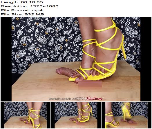 Miss Luxmi  Red Stained Yellow Heels Censored preview