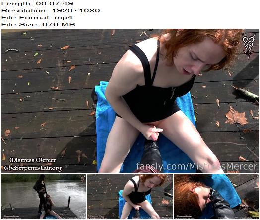 Mistress Mercer  Outdoors Ballbusting Boot Licking Sissy preview