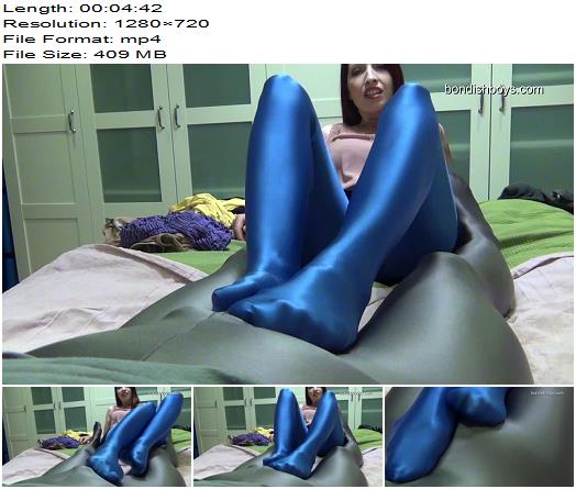 Bondishboys  Lady Renee  Footjob In Blue Platino Tights preview