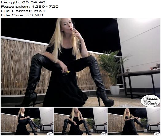 Goddess Jordan Black  Stilleto Thigh High Boots Goddess Smoking preview