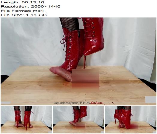 Miss Luxmi  SADISTIC BALL PUNCTURING  DRAINING CENSORED preview