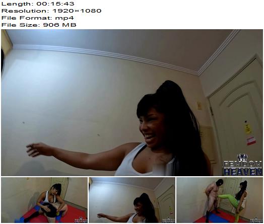 Brazilian Mean Bitches Amazon Inaras ballbusting and kickboxing preview