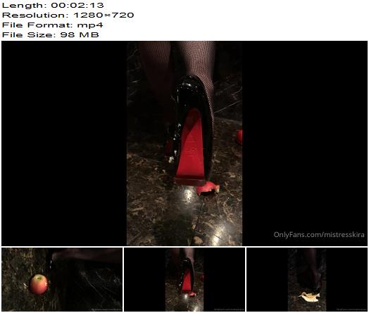 Mistress Kira  Play Trampling With My Beautiful Heels Food Crush Fantasy preview