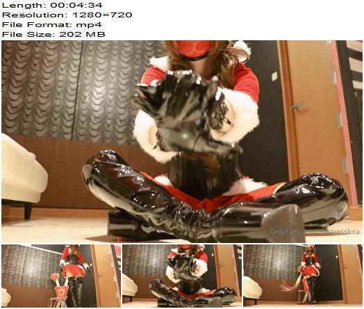 Mistress Kira  Santa Claus Cosplay  Pvc Fetish Pov Pvc Gloves And Boots preview