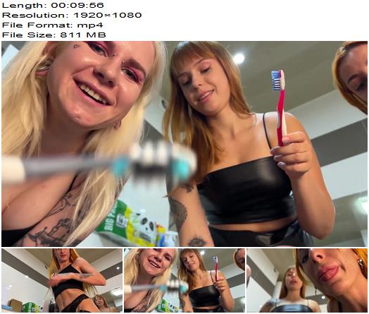 PPFemDom  POV Brush Your Teeth With The Toothbrush That Was In The Asses And Pussies Of The Three Mistresses preview