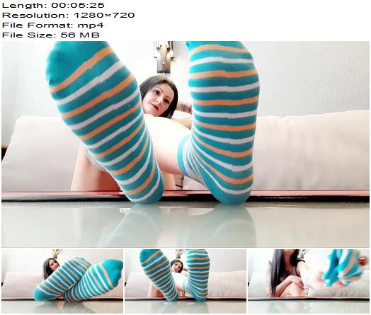 Dominatrix Nika  Foot fetish and sock fetish Beauty puts her socks in your mouth preview