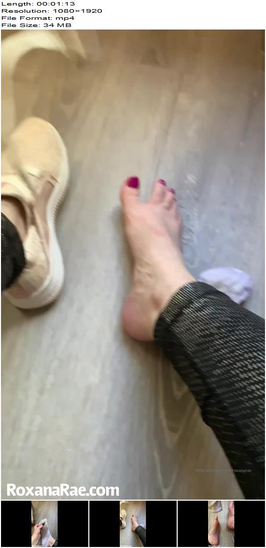 Roxana Rae  Taking my shoes and socks off after the gym today preview
