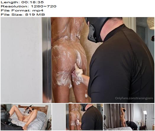 Training Zero  Femdom Servitude Shower Ass Licking Cleaning Toothpaste Spitting Slave Training FLR Male Slave Chastity Cage preview