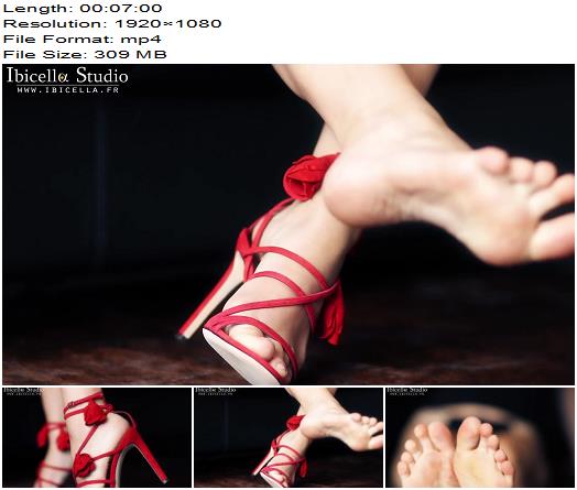 Ibicella  Worship my lovely feet wearing my new red Zanotti heels preview