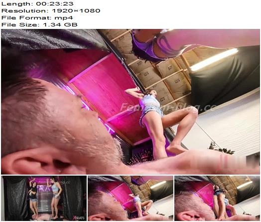 Bratty Foot Girls  Ama RioSushii Xhyvette  Ama Sushii Trampling all over his FACE and Body preview