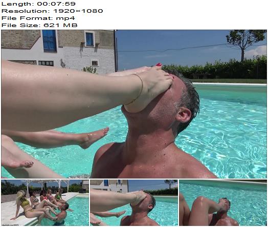 Divine Goddess Gabriella The Femdom Villa Outdoor Foot Worship And Foot Gagging In The Pool preview