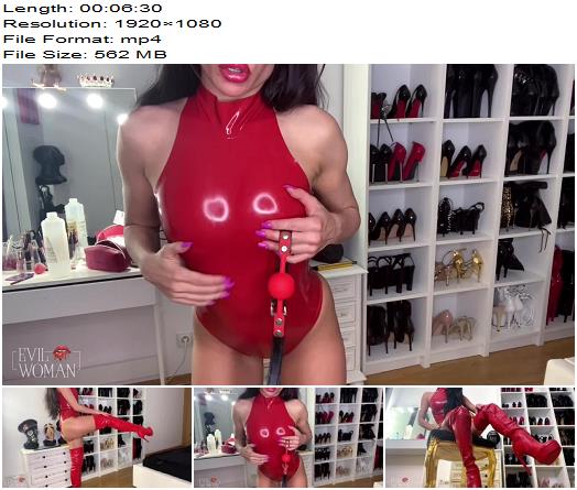 Evil Woman  Red Latex And Boots Worship preview