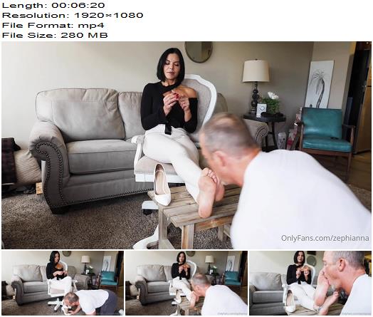 Goddess Zephy  Humiliating the lowly foot cleaner preview