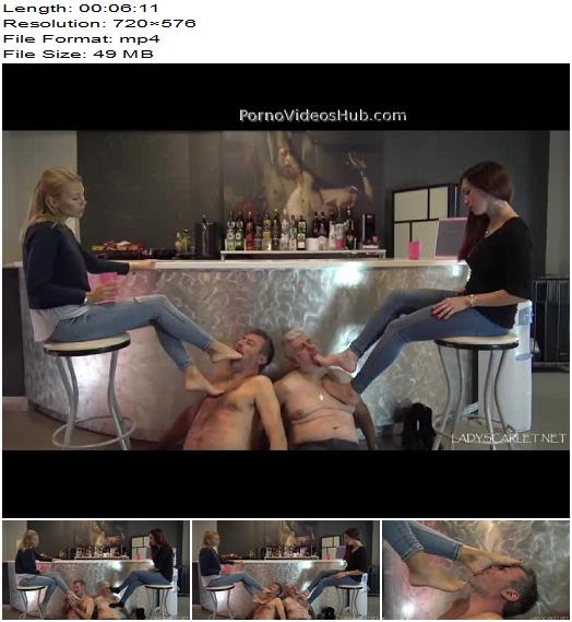 LADY SCARLET  FOOT PLAY AT THE BAR preview