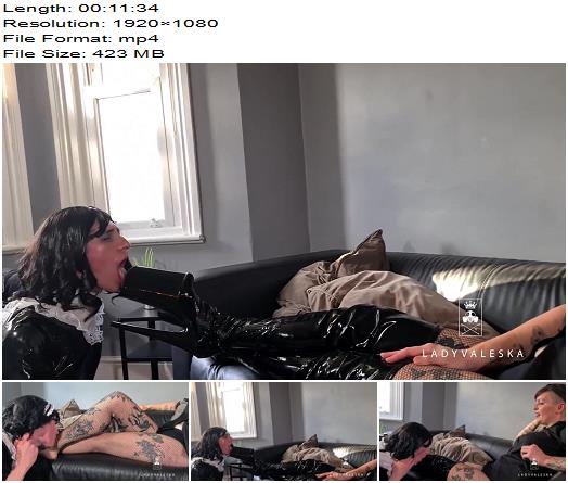Lady Valeska  Worshipping my Fishnet Feet and Shiny Big Platform Boots preview