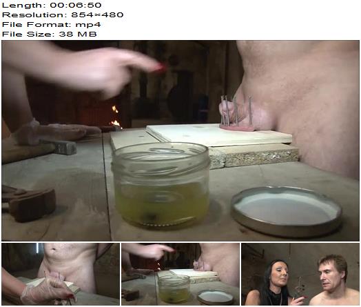 Mistress Luciana  Luciana di Domizio  Mistress Nails Guys Ballsack On A Wooden Board preview