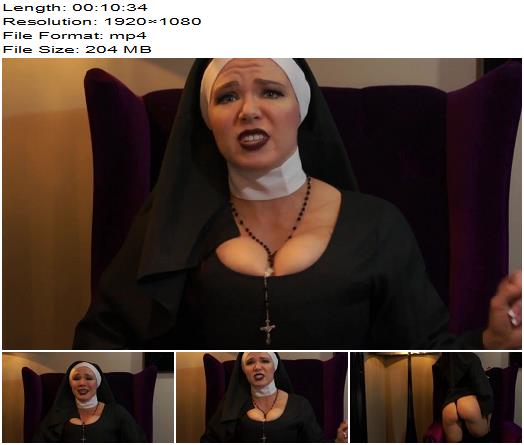 Nasty Nun  Makes You Jerk Off Your Little Dick For Her Amusement preview