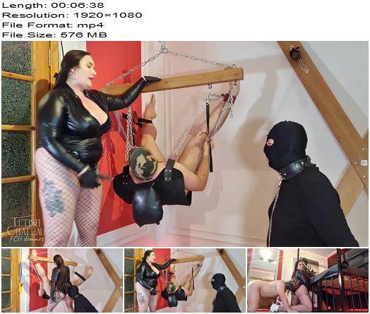 Fetish Chateau Dommes  Pegging and Face sitting on slaves by Mistress Karino preview