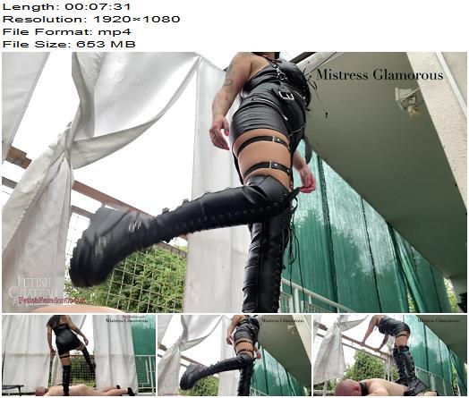 FetishChateauStudio  Goth Mistress Glamorous trampling slave with her heavy leather boots preview