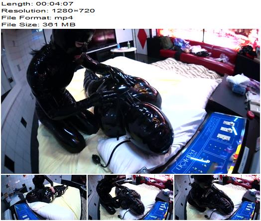 Hinako House of Bondage  Black Rubber Inflatable Session preview