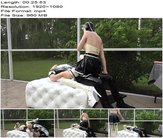 Kinky Rubber World  The Latexmaid fucked and made to cum outdoors preview