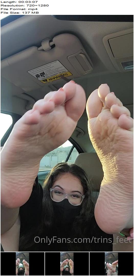 trins feet  All up on the steering wheel for you to admire me preview