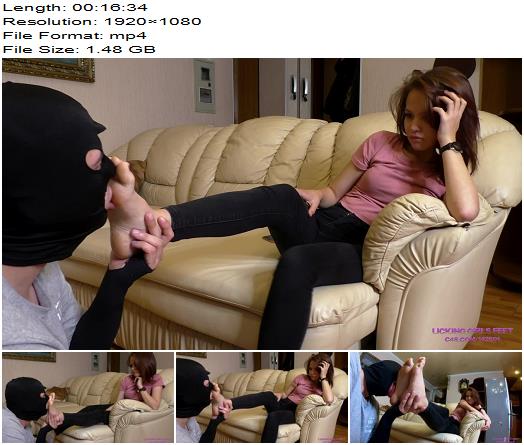 Licking Girls Feet  ELENA  Nice evening  Relaxation from foot worship preview