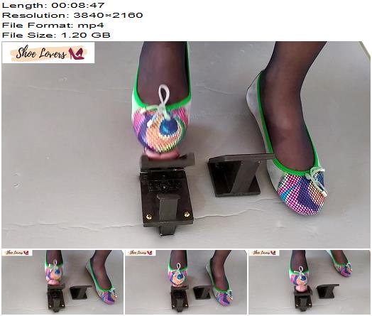 shoelovers  Multicolor flats pedal pumping shoejob preview