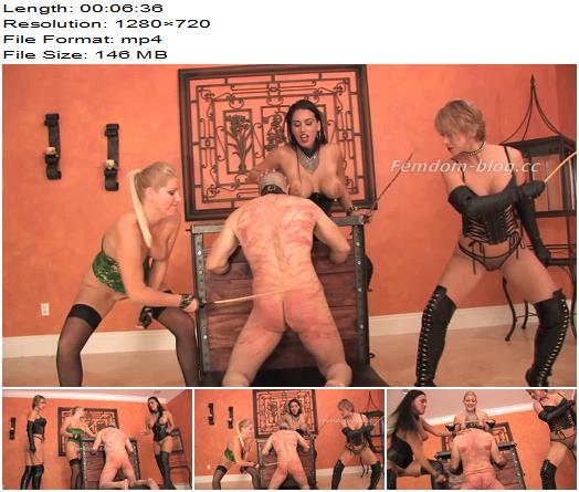 Club Dom  Ashley Edmonds and Brianna Beach and Megan Jones  Caning Day for slave 2460 preview