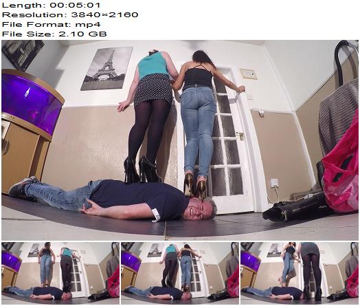 Katies Boutique  2 Girls Stepping On The Slave FLOOR CAM preview