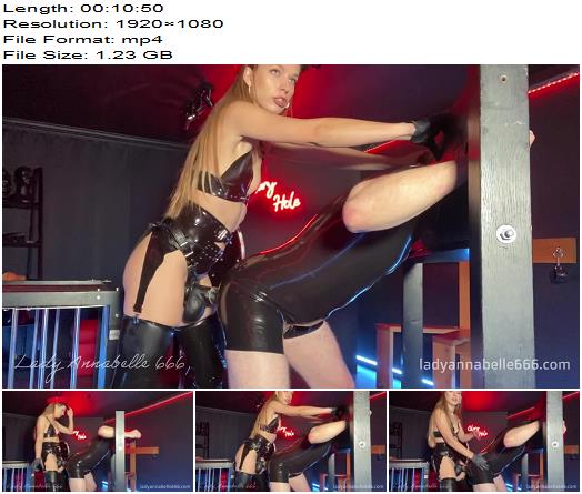 LadyAnnabelle666  PEGGING Beta slave fucked hard preview