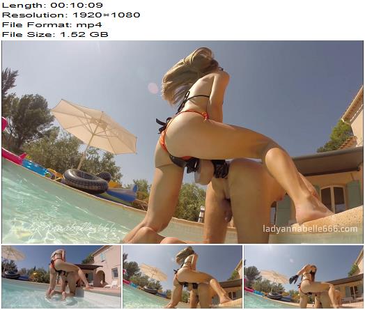LadyAnnabelle666 PEGGING XXXL COCK AT THE POOL preview