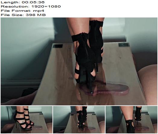 Ambers Trample Palace  Amber X  Plexiglass Trample  Black Strappy Heels preview