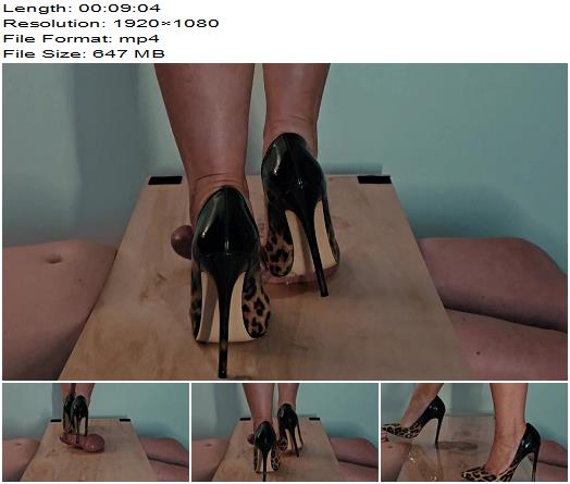 Ambers Trample Palace  Episode 1 Cock and Balls Trampling in my Leopard Print Heels preview