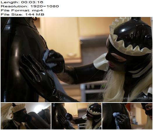 Arab Pegging Queen  Mistress Sophia Sahara  Playtime With Deviant Dolly Rubbery Shiny Latex Fun preview