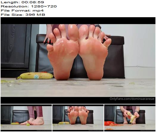 Domina Araneae  Barefoot Fruit Squashing And Crushing Would You Like A Lick preview