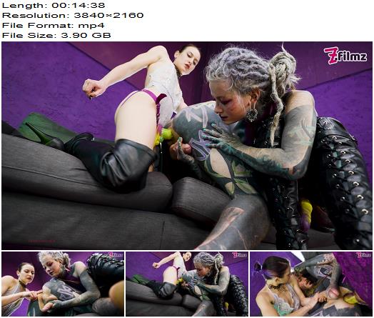 Miss Flora  Double Domming  Pegging Tattooed Sub  with Anuskatzz preview