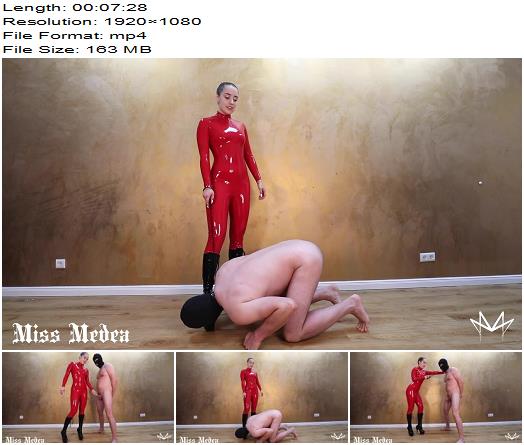 Miss Medea Mortelle  Ballbusting in a Latex Catsuit preview