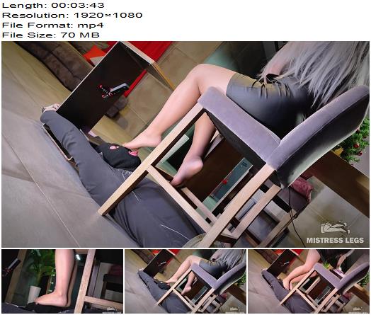 Mistress Legs  Mistress Standing On Slave Face In Pantyhose While He Lie Under Her Chair preview