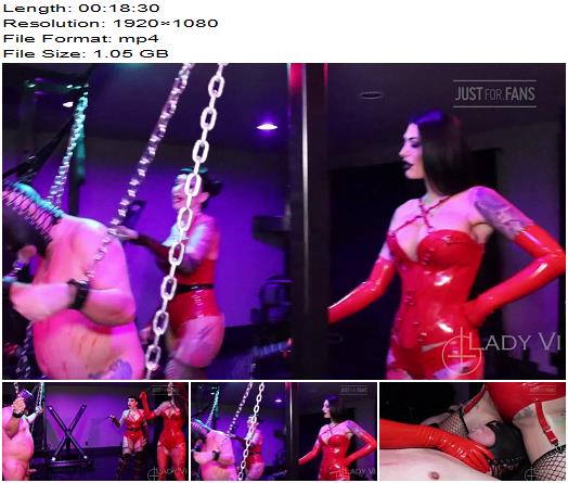 Satanatrix Pussy Whipped Lady Vi and Mistress Damazonia and slavid preview